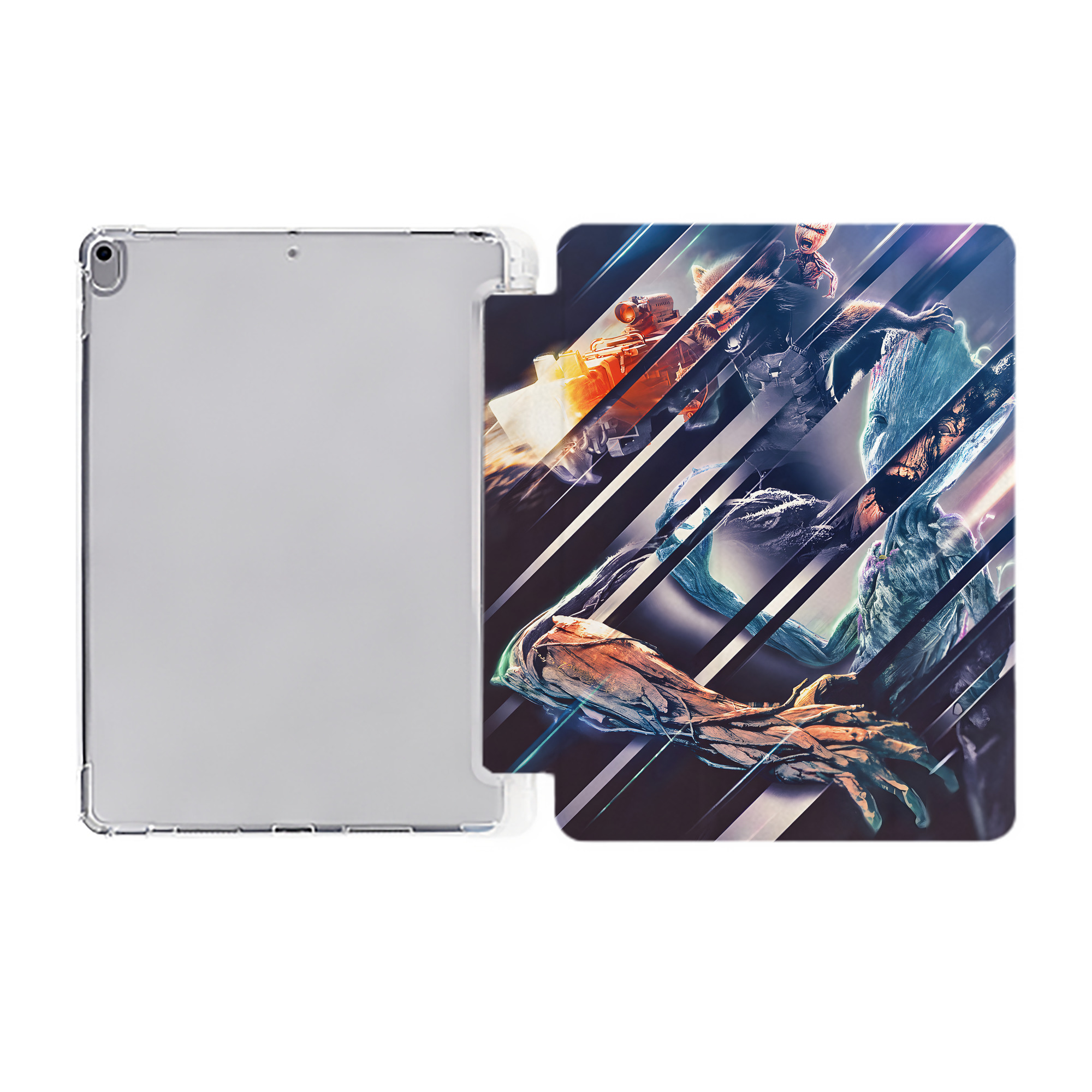 （画像用） アベンジャーズ The Avengers IPad ケース ペン収納付き 三つ折りスタンド PUレザー×シリコン 対応機種9.5/10.5/10.9インチ